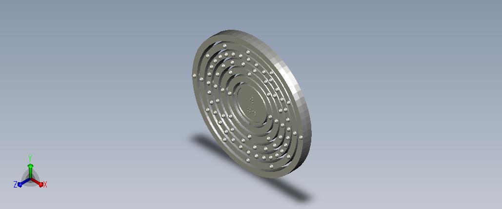 3D model of the atom Tungsten